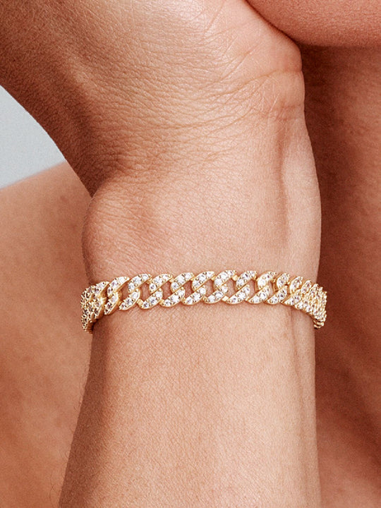Kúbverskt moissanít armband