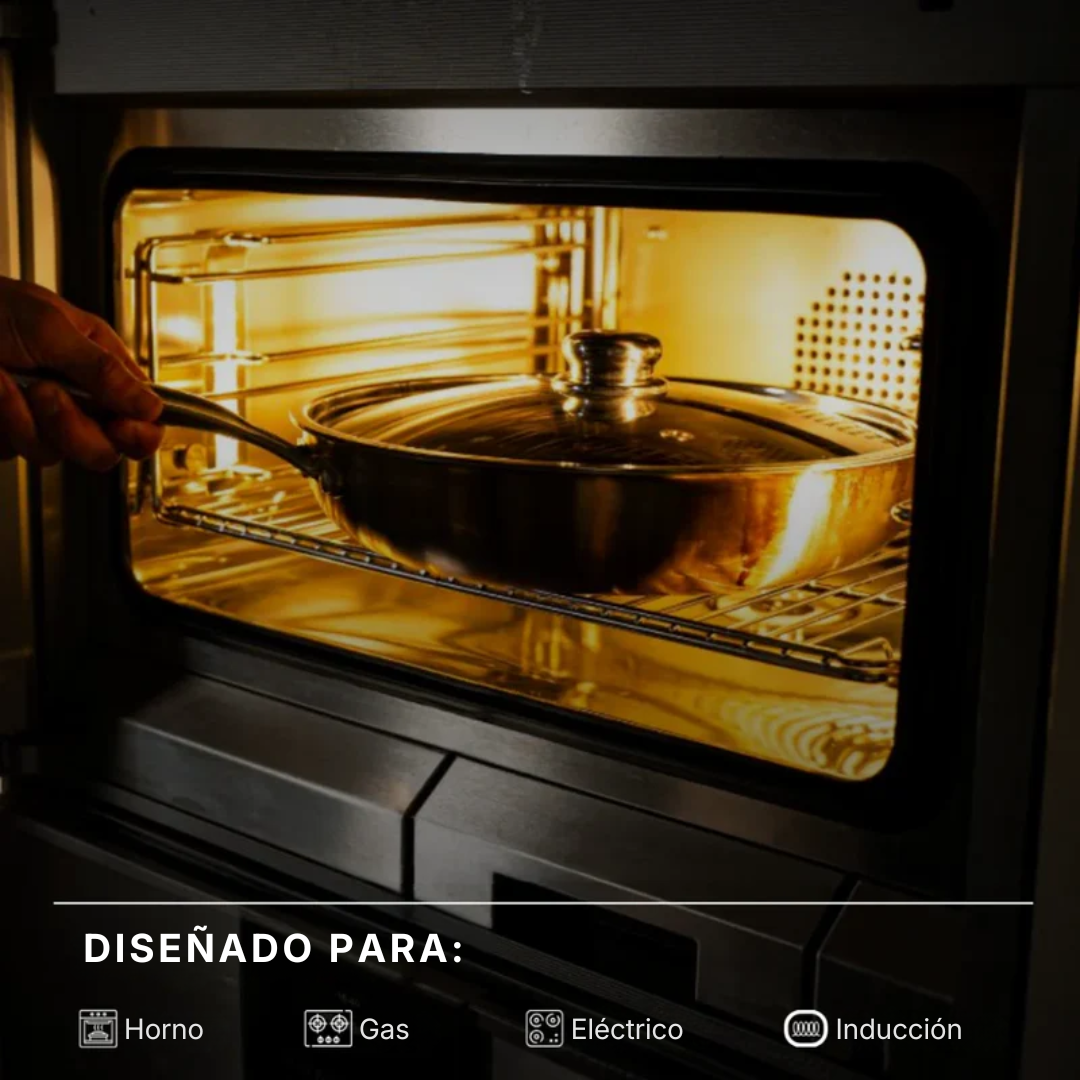 Sartén martillada de titanio