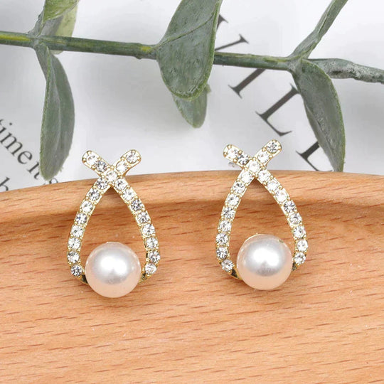 Perlu- og glitrandi eyrnalokkar