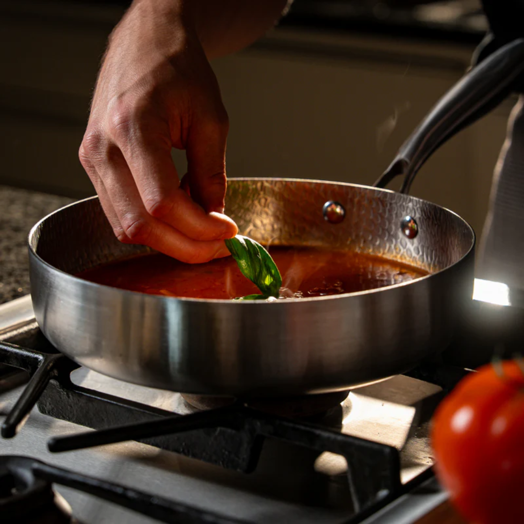 Sartén alta de titanio